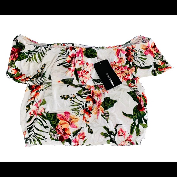NEW Fashion Nova Jasmyn Floral Crop Top - Picture 3 of 5